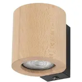 TK Lighting Vegglampe Eve, bøk, tre, Ø 8 cm, GU10