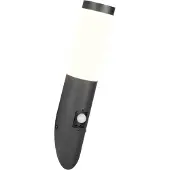 TRIO Utendørs vegglampe Trioto, matt svart, 39 cm stål, sensor