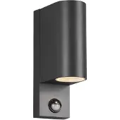 TRIO Utevegglampe Roya 2 lysk. sensor, rund antrasitt