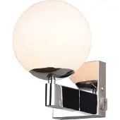 TRIO Vegglampe Kula til baderom glasskjerm IP44 krom