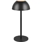 TRIO Ricardo LED oppladbar bordlampe, svart, høyde 30 cm, plast