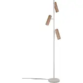 TRIO Gulvlampe Soka, brun/grå, høyde 150 cm, metall, 3 lyskilder