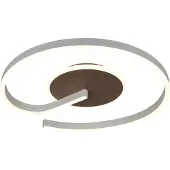 Reality LED-taklampe Calle, kaffe, Ø 50 cm, CCT, dimbar