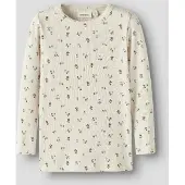 Lil´ Atelier Lil' Atelier Genser - Rib - NmfGago - Turtledove/Floral - - 6 år (116) - Genser