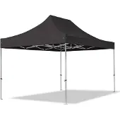 TOOLPORT 3x4,5 m aluminium, pop up partytelt, uten sidepaneler, svart