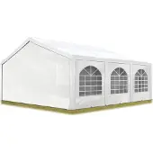 TOOLPORT 5x6 m partytelt, PE-presenning, hvit