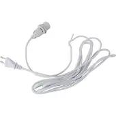 Star Trading E14-sokkel Lacy med kabel, hvit
