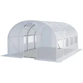 TOOLPORT 3 x 4 m drivhustunnel, PE-presenning, hvit