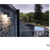 SLV L-Line Out LED utendørs vegglampe CCT, bredde 15 cm