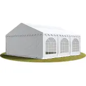 Sonstiges 6x6 m partytelt, PVC-presenning, hvit, med bunnramme