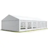 TOOLPORT 5x12 m partytelt, PVC-presenning, hvit