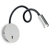 Ideal Lux LED-vegglampe Focus 2, kromfarget, 55 cm, fleksibel arm