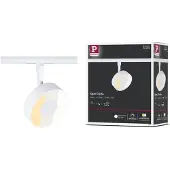 Paulmann URail LED-spot Circle, matt hvit, CCT, dimbar
