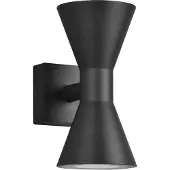 TRIO Utendørs vegglampe Ardas, up/down, 2 x GU10, svart
