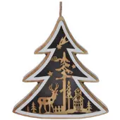 Koopman Julepynt Julepynt i tre til oppheng, 12 cm