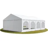 TOOLPORT 5x8 m partytelt, PVC-presenning, hvit, med bunnramme