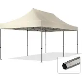 TOOLPORT 3x6 m stål, pop up partytelt, uden sidepaneler, creme