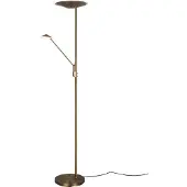 TRIO LED-gulvlampe Brantford leselampe, antik messing