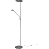 TRIO LED-gulvlampe Brantford, leselampe i matt nikkel