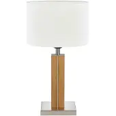 HerzBlut Dana bordlampe med fot i eik