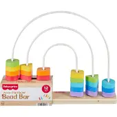 Fisher-Price Wooden Rainbow Bead Bar Pedagogisk Leketøy