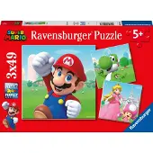 Ravensburger Puslespill - 3x49 Brikker - Super Mario - - OneSize - Puslespill