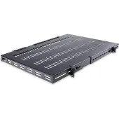 StarTech.com Startech Server Rack Shelf - 1U - Adjustable Mount Depth - Heavy Duty - Rack-hylle - svart - 1U - 19 - for P/N: RK1233BKM, RK2433BKM, RK2537BKM, RK3236BKF, RK4236BKB, RK4242BK24, RK4242BK30