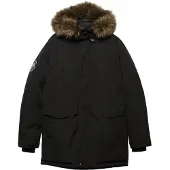 Superdry for man. M5011929A Everest synthetic fur parka black (S), Casual, Recycled Polister, Sustainable
