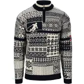 Dale of Norway History genser, Fleecejakke, Herre, Navy Offwhite Raspberry