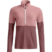 Ortovox 185 Rock'n'Wool Zip Neck, Dame, Dusk Rose
