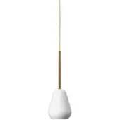 Nuura pendellampe Anoli Spot, Ø 10 cm, hvit/gull, metall