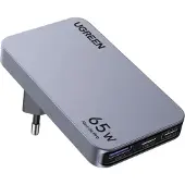 UGREEN Nexode Pro 25356 flat lader 65W GaN, 2x USB-C 1x USB-A