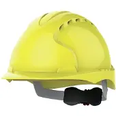 Jsp Kulta vernehjelm EVO3, justering med ratt, ventilert, gul