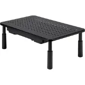 Gembird Adjustable monitor stand with drawer (rectangle) - Max 20 kg - recommended for