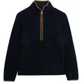 Superdry for woman. W2012337A Estate Fleece Half Zip Fleece navy (L), Casual, Recycled Polister, Sustainable
