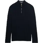 Superdry Cotton Classic Cable Genser Med Halv Glidelås