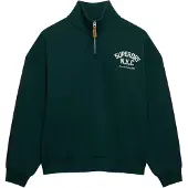 Superdry Country Club Applique Halv Glidelås Genser