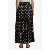 Superdry for woman. W7210394A Black floral-print skirt (L), Casual, Fabric