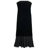 Superdry Lbd Velvet Strapless Ermeløs Lang Kjole