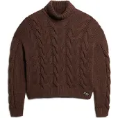Superdry Chain Cable Knit Polo Genser