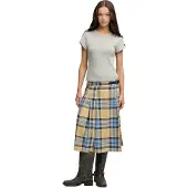 Superdry Check Pleated Midiskjørt