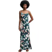 Superdry for woman. W8012049A Printed Maxi Slip Dress green (S), Casual, Viscose, Sleeveless / Straps
