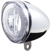 Spanninga Swingo XB frontlys 10 lux/50 lumen + batterier krom (SNG-H070017)