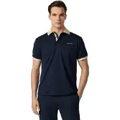 Hackett London for man. HM5600190 Polo Hs Resort Placket navy (M), Casual, Cotton, Short sleeve