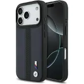 BMW M MagSafe-etui med perforert stripelogo til iPhone 17 Pro – marineblå