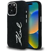Karl Lagerfeld FW Jeans iPhone 16 Pro Max-etui med signaturlogo – svart