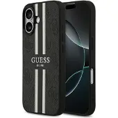 GUESS 4G MagSafe-etui med trykte striper til iPhone 17 – svart