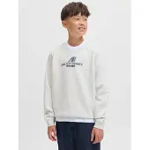 Jack & Jones Collegegenser - JcoTier - White Melange - - 12 år (152) - Collegegenser