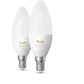 Philips Hue Mignon - E14 lyspærer - White ambiance - 2-pakning