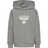 Hummel Hettegenser - hmlJR Reg Tukas - Grå Melert m. Logo - - 5-6 år (110-116) - Hettegenser